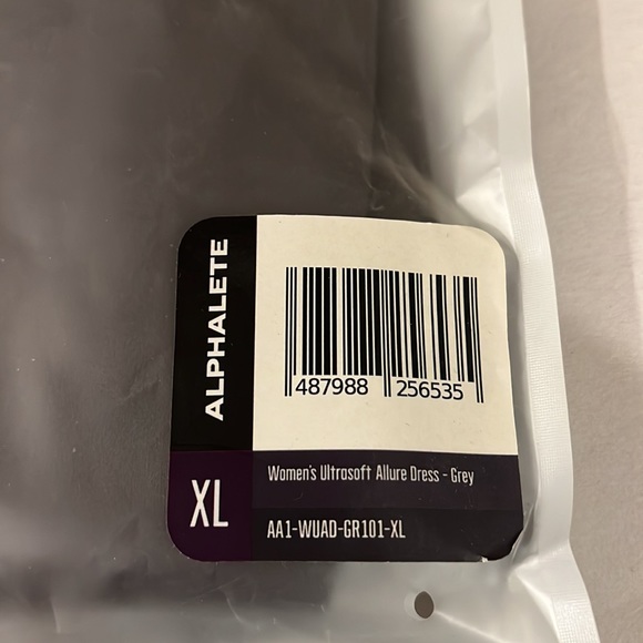ALPHALETE ULTRASOFT ALLURE DRESS XL OPEN BACK GREY GYM WORKOUT ATHLEISURE NWT - Picture 6 of 6